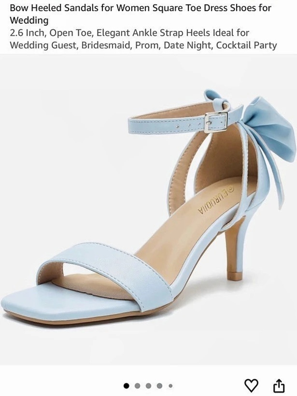 Brinley Co. Blue Bow Ankle Strap Heels US 10 Like New